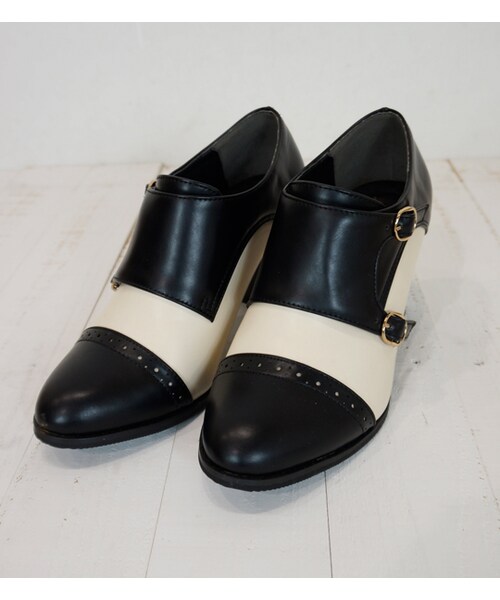 laboratory work（ラボラトリーワーク）の「【laboratory work】ダブルモンクシューズ（シューズ・レディース・ブラック/ブラック系/ダークブラウン・M/L）」の6枚目の写真