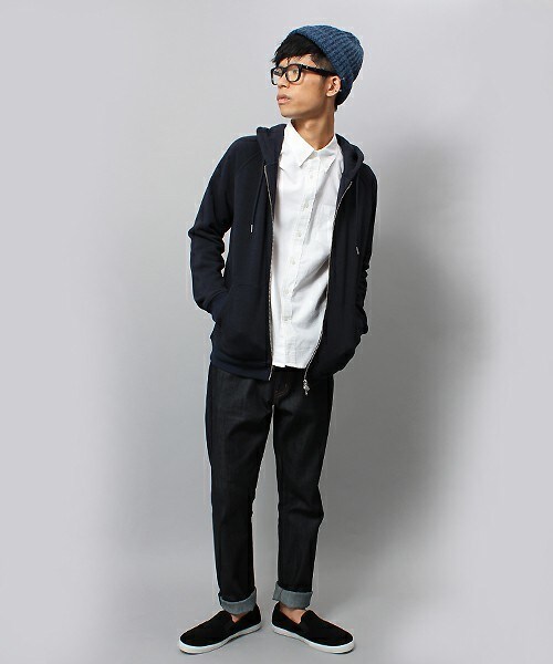 UNION STATION（ユニオンステーション）の「smart【スマート】　12月号　P88　成宮 寛貴さん着用商品　ミニ裏毛仕様　シンプルZIPラグランパーカー（パーカー・メンズ・ホワイト/チャコールグレー/ネイビー/ワイン/ブラック・MEDIUM/LARGE/LL）」の8枚目の写真