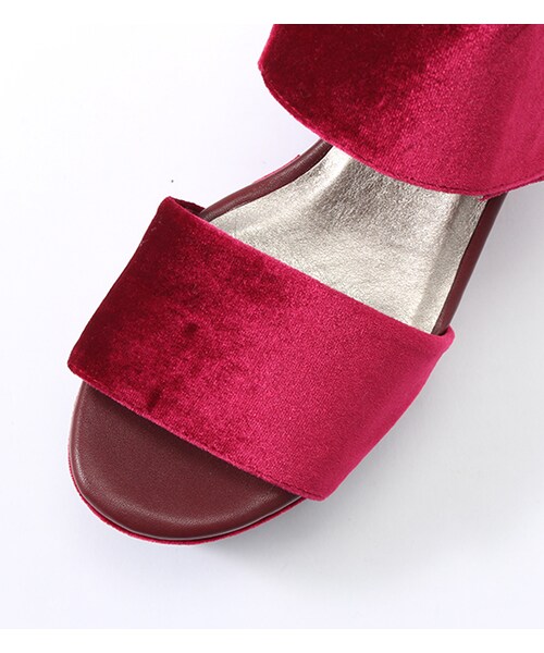 PAGEBOY（ページボーイ）の「【POINT×10】【PAGEBOY】ベルトウェッジサンダル（シューズ・レディース・ブラック/ベージュ/ピンク）」の6枚目の写真