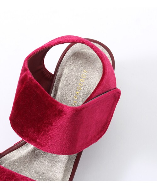 PAGEBOY（ページボーイ）の「【POINT×10】【PAGEBOY】ベルトウェッジサンダル（シューズ・レディース・ブラック/ベージュ/ピンク）」の7枚目の写真