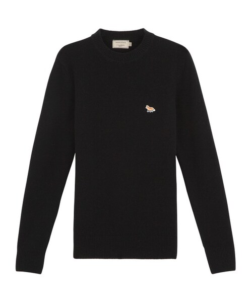 Maison Kitsune（メゾンキツネ）の「Lambswool R-Neck PO（トップス・メンズ・ブラック/グレー・XS/S/M/L）」の2枚目の写真