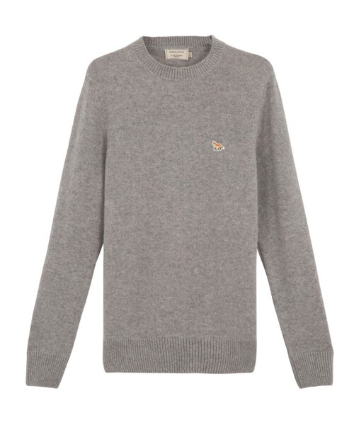 Maison Kitsune（メゾンキツネ）の「Lambswool R-Neck PO（トップス・メンズ・ブラック/グレー・XS/S/M/L）」の3枚目の写真