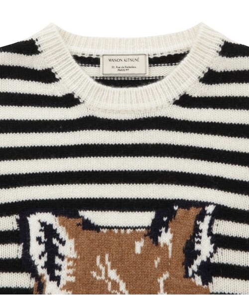 Maison Kitsune（メゾンキツネ）の「Fox Head St Sweater（トップス・メンズ・ブラック・XS/S/M/L）」の4枚目の写真