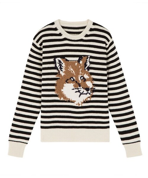 Maison Kitsune（メゾンキツネ）の「Fox Head St Sweater（トップス・メンズ・ブラック・XS/S/M/L）」の2枚目の写真