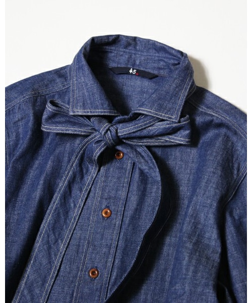 45R（フォーティファイブアール）の「モンプチデニムリボンシャツ