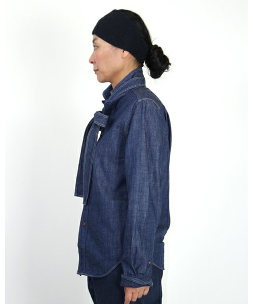 45R（フォーティファイブアール）の「モンプチデニムリボンシャツ