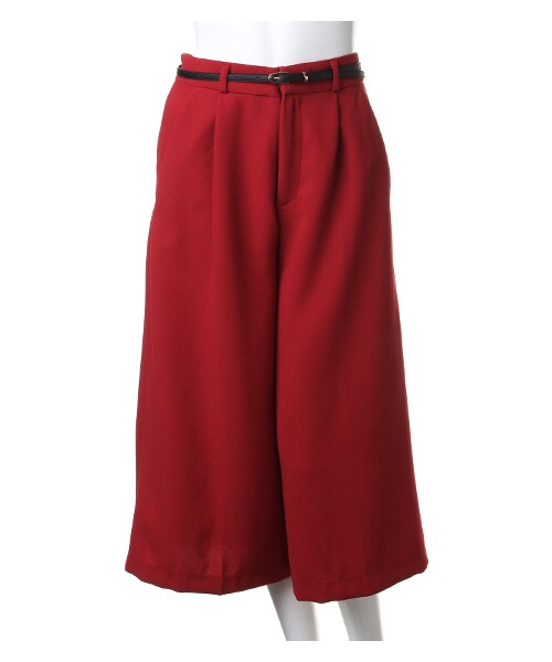 INGNI（イング）の「ベルト付JZガウチョ／パンツ（パンツ・レディース・ｸﾛ/ﾎﾞﾙﾄﾞｰ/ｶｰｷ/ｺﾝ/ｽﾄﾗｲﾌﾟ/ｷｬﾒﾙ・M）」の10枚目の写真