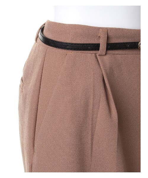 INGNI（イング）の「ベルト付JZガウチョ／パンツ（パンツ・レディース・ｸﾛ/ﾎﾞﾙﾄﾞｰ/ｶｰｷ/ｺﾝ/ｽﾄﾗｲﾌﾟ/ｷｬﾒﾙ・M）」の4枚目の写真