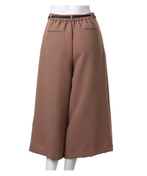 INGNI（イング）の「ベルト付JZガウチョ／パンツ（パンツ・レディース・ｸﾛ/ﾎﾞﾙﾄﾞｰ/ｶｰｷ/ｺﾝ/ｽﾄﾗｲﾌﾟ/ｷｬﾒﾙ・M）」の2枚目の写真