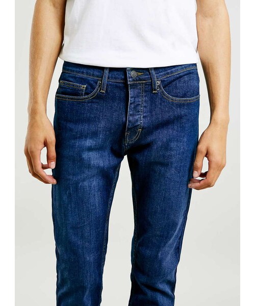 TOPMAN（トップマン）の「Mid Bright Blue Stretch Skinny（デニムパンツ・メンズ・Blue・30R/32R/32L/36L）」の3枚目の写真