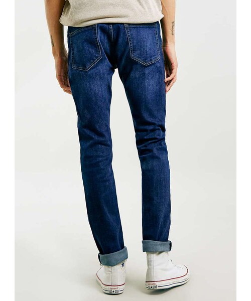 TOPMAN（トップマン）の「Mid Bright Blue Stretch Skinny（デニムパンツ・メンズ・Blue・30R/32R/32L/36L）」の2枚目の写真