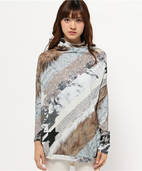 gomme（ゴム）の「ネックドレープＴシャツ（Tシャツ/カットソー・レディース・ブラック/ベージュ/ネイビー・MEDIUM）」の4枚目の写真