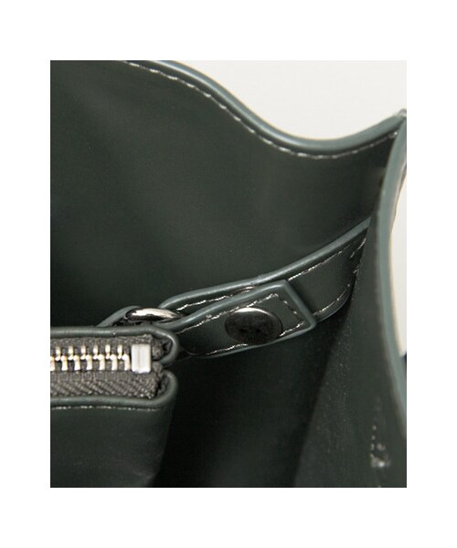 KBF（ケイビーエフ）の「スクエアーハンドバッグ（L）（バッグ・レディース・D/GREEN/L/BEIGE・L）」の12枚目の写真