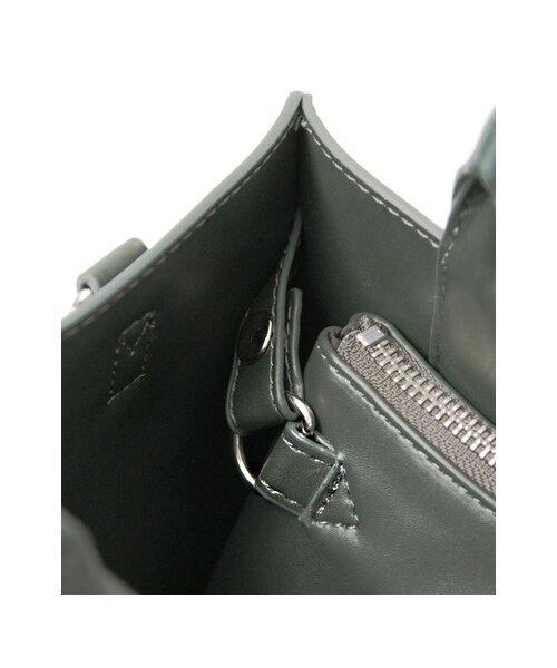 KBF（ケイビーエフ）の「スクエアーハンドバッグ（M）（バッグ・レディース・L/BEIGE/D/GREEN・M）」の13枚目の写真