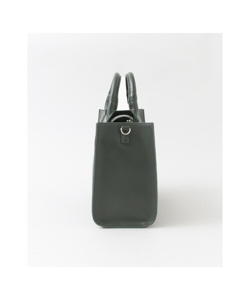 KBF（ケイビーエフ）の「スクエアーハンドバッグ（M）（バッグ・レディース・L/BEIGE/D/GREEN・M）」の6枚目の写真