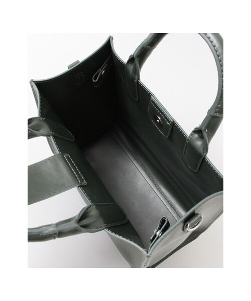 KBF（ケイビーエフ）の「スクエアーハンドバッグ（M）（バッグ・レディース・L/BEIGE/D/GREEN・M）」の14枚目の写真