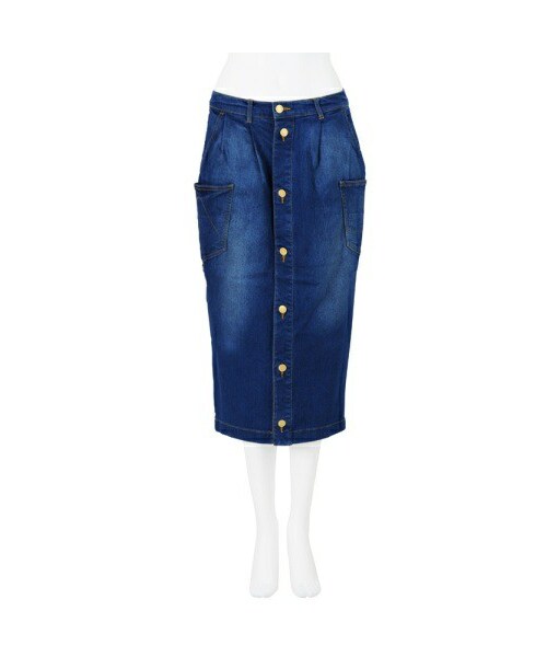 mercibeaucoup,（メルシーボークー）の「メルシーボークー、 / Ｂ：デニム / スカート（スカート・レディース・blue/black・0/01）」の4枚目の写真