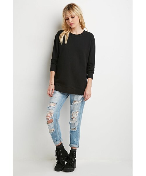 FOREVER 21(フォーエバー トゥエンティーワン)の「FOREVER 21 Side-Zip Sweatshirt(スウェット・レディース・Black/Pink・Small/Medium/Large)」の6枚目の写真