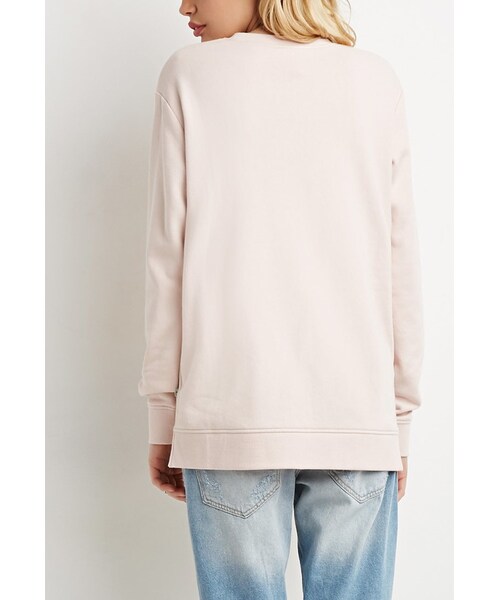 FOREVER 21(フォーエバー トゥエンティーワン)の「FOREVER 21 Side-Zip Sweatshirt(スウェット・レディース・Black/Pink・Small/Medium/Large)」の10枚目の写真