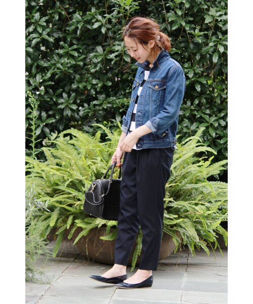 JOURNAL STANDARD（ジャーナルスタンダード）の「《予約》TRストライプランダムタックテーパードパンツ◆（パンツ・レディース・グレー/ネイビー・36/38/40）」の20枚目の写真