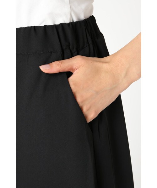 B.C STOCK（ベーセーストック）の「ジョーゼットガウチョパンツ（パンツ・レディース・ブラック/カーキ・フリー）」の8枚目の写真