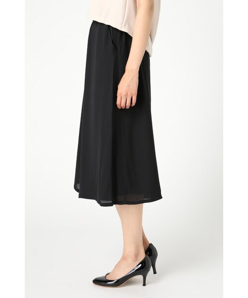 B.C STOCK（ベーセーストック）の「ジョーゼットガウチョパンツ（パンツ・レディース・ブラック/カーキ・フリー）」の4枚目の写真