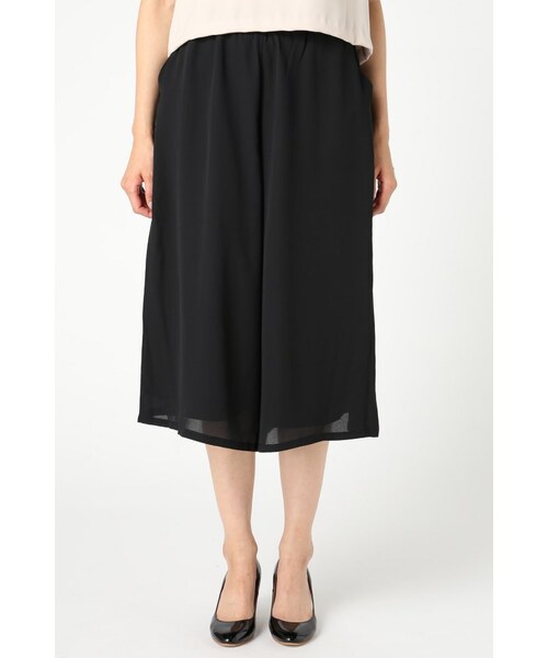 B.C STOCK（ベーセーストック）の「ジョーゼットガウチョパンツ（パンツ・レディース・ブラック/カーキ・フリー）」の3枚目の写真