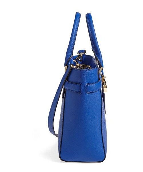 MICHAEL KORS（マイケルコース）の「MICHAEL Michael Kors 'Medium Hamilton' Saffiano Leather Tote（トートバッグ・レディース・Blue/Pink・One Size）」の6枚目の写真