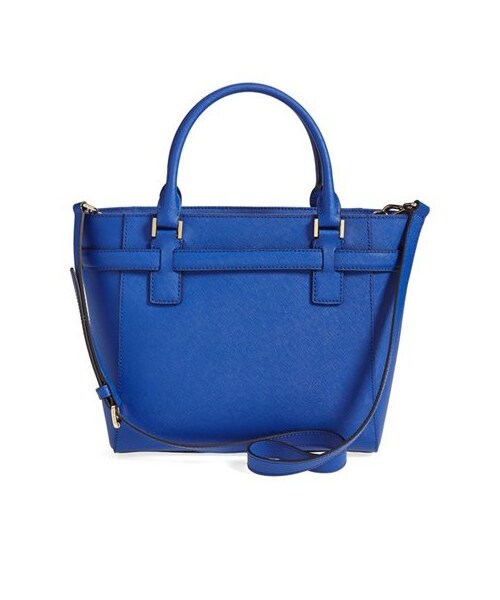 MICHAEL KORS（マイケルコース）の「MICHAEL Michael Kors 'Medium Hamilton' Saffiano Leather Tote（トートバッグ・レディース・Blue/Pink・One Size）」の3枚目の写真