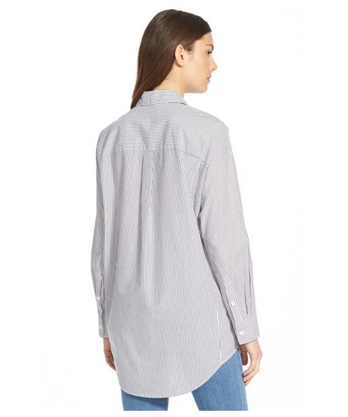 madewell(メイドウェル)の「Madewell 'Trapeze' Stripe Shirt(シャツ/ブラウス・レディース・Blue・Medium/Small/X-Small/XX-Small)」の2枚目の写真