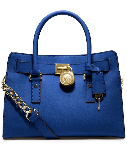 MICHAEL KORS（マイケルコース）の「MICHAEL Michael Kors Hamilton Saffiano Leather East West Satchel（ショルダーバッグ・レディース・Gold/White/Red/Silver・One Size）」の4枚目の写真