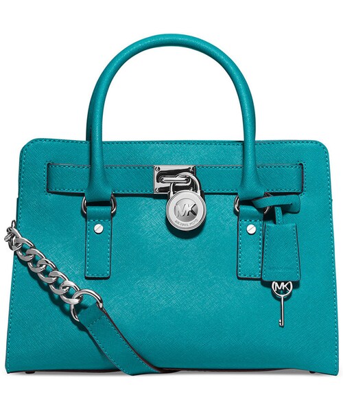 MICHAEL KORS（マイケルコース）の「MICHAEL Michael Kors Hamilton Saffiano Leather East West Satchel（ショルダーバッグ・レディース・Gold/White/Red/Silver・One Size）」の3枚目の写真