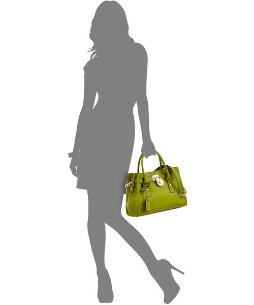 MICHAEL KORS（マイケルコース）の「MICHAEL Michael Kors Hamilton Saffiano Leather East West Satchel（ショルダーバッグ・レディース・Gold/White/Red/Silver・One Size）」の5枚目の写真