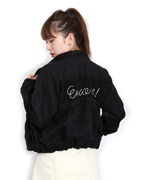 merry jenny（メリージェニー）の「encore!フリルブルゾン（ジャケット/アウター・レディース・アイボリー/ブラック/ベージュ・F）」の8枚目の写真