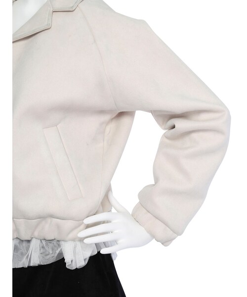 merry jenny（メリージェニー）の「encore!フリルブルゾン（ジャケット/アウター・レディース・アイボリー/ブラック/ベージュ・F）」の19枚目の写真