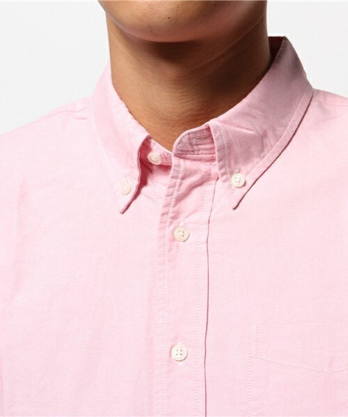 UNION STATION（ユニオンステーション）の「【COMBED COTTON(コムドコットン)】オックスフォードボタンダウンシャツ（シャツ/ブラウス・メンズ・ホワイト/ブルー/ピンク・SMALL/MEDIUM/LARGE/LL）」の7枚目の写真
