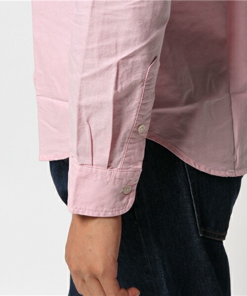 UNION STATION（ユニオンステーション）の「【COMBED COTTON(コムドコットン)】オックスフォードボタンダウンシャツ（シャツ/ブラウス・メンズ・ホワイト/ブルー/ピンク・SMALL/MEDIUM/LARGE/LL）」の8枚目の写真