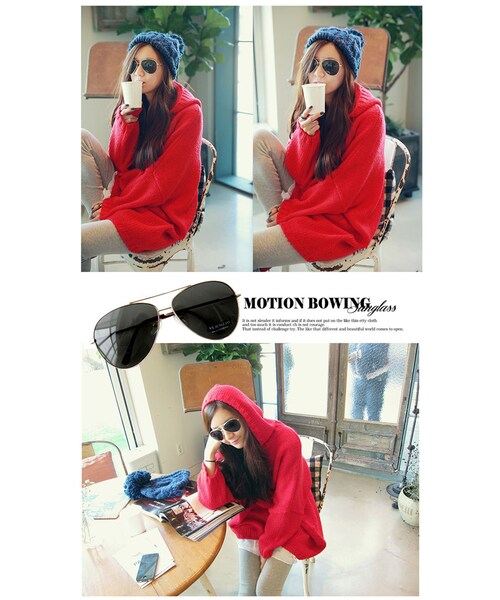 Aco Design(アコデザイン)の「サングラス(サングラス・レディース・ゴールド・レンズ(W)6.5cm(H)6.5cm)」の4枚目の写真