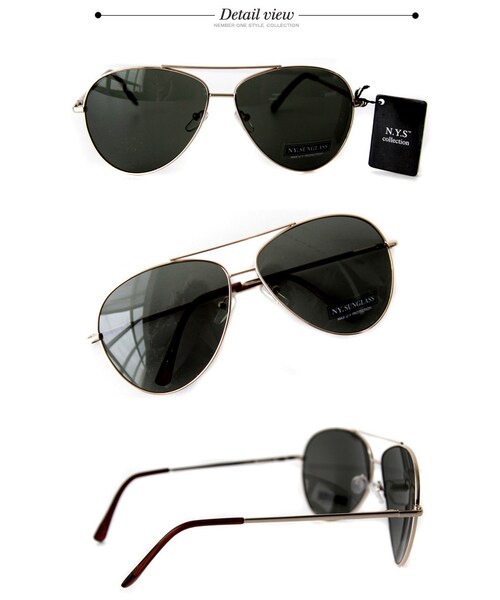 Aco Design(アコデザイン)の「サングラス(サングラス・レディース・ゴールド・レンズ(W)6.5cm(H)6.5cm)」の6枚目の写真