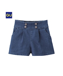 GU（ジーユー）の「（GU）GIRLSハイウエストデニムショートパンツ