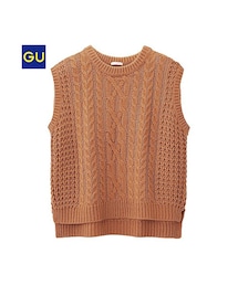 GU | （GU）ケーブルニットベスト(トップス)