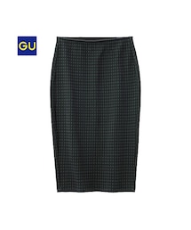 GU | （GU）ミドルペンシルスカート（チェック）(スカート)