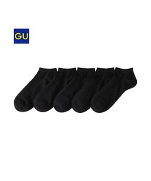 GU | （GU）無地ショートソックス（５足組）Ａ(レッグウェア)