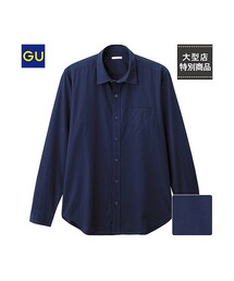 GU | （GU）ブロードシャツ（長袖）(トップス)