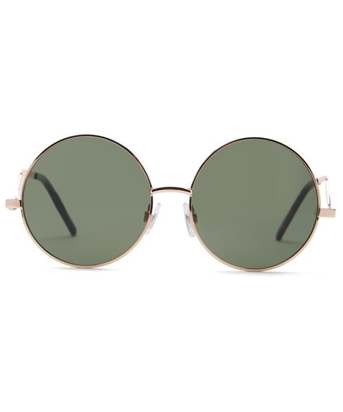 FOREVER 21（フォーエバー トゥエンティーワン）の「FOREVER 21 Round Frame Sunglasses（サングラス・レディース・Gold・One size）」の5枚目の写真