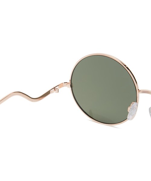 FOREVER 21（フォーエバー トゥエンティーワン）の「FOREVER 21 Round Frame Sunglasses（サングラス・レディース・Gold・One size）」の6枚目の写真