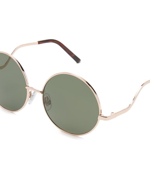 FOREVER 21（フォーエバー トゥエンティーワン）の「FOREVER 21 Round Frame Sunglasses（サングラス・レディース・Gold・One size）」の3枚目の写真