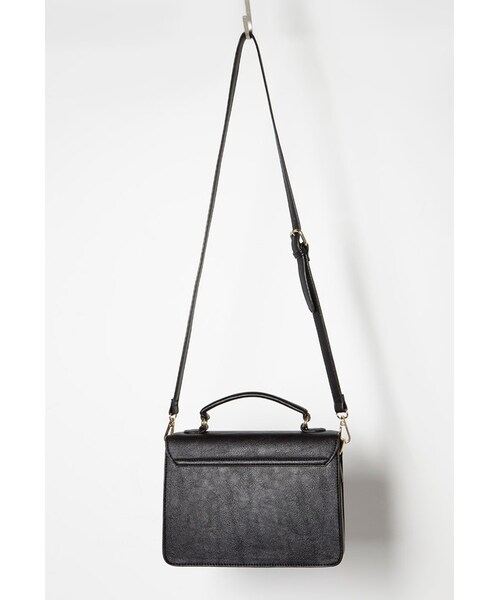 FOREVER 21（フォーエバー トゥエンティーワン）の「FOREVER 21 Faux Leather Messenger Bag（ショルダーバッグ・レディース・Black/Brown・One size）」の6枚目の写真