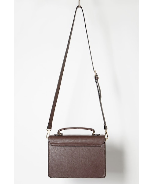 FOREVER 21（フォーエバー トゥエンティーワン）の「FOREVER 21 Faux Leather Messenger Bag（ショルダーバッグ・レディース・Black/Brown・One size）」の11枚目の写真