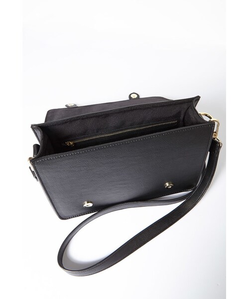 FOREVER 21（フォーエバー トゥエンティーワン）の「FOREVER 21 Faux Leather Messenger Bag（ショルダーバッグ・レディース・Black/Brown・One size）」の12枚目の写真